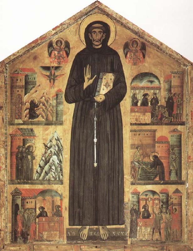 BERLINGHIERI, Bonaventura Saint Francis and Scenes from His Life oil painting picture
